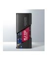 axagon EEM2-SB2 Obudowa zewnętrzna aluminiowa bezśrubowa USB-C 3.2 Gen 2 - M.2 NVMe / SATA SSD 30-80mm ALU pudełko czarne + USB-A - USB-C redukcja - nr 40