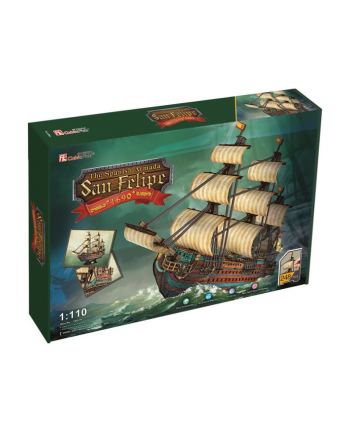 cubicfun PUZZLE 3D Żaglowiec The Spanish ArmadaSan Felipe