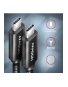 axagon BUCM432-CM10AB Kabel USB-C  USB-C, USB4 Gen 3x2 1m, PD 100W, 8K HD, ALU, oplot Czarny - nr 7
