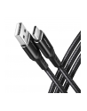 axagon BUCM-AM10AB Kabel USB-C  USB-A, 1.0m USB 2.0, 3A, ALU, oplot Czarny - nr 1