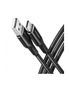 axagon BUCM-AM10AB Kabel USB-C  USB-A, 1.0m USB 2.0, 3A, ALU, oplot Czarny - nr 20