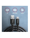 axagon BUCM-AM10AB Kabel USB-C  USB-A, 1.0m USB 2.0, 3A, ALU, oplot Czarny - nr 21