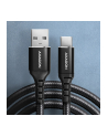 axagon BUCM-AM15AB Kabel USB-C   USB-A, 1.5m, USB 2.0, 3A, ALU, oplot, Czarny - nr 18