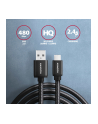 axagon BUMM-AM10AB Kabel Micro USB  USB-A, 1m, USB 2.0, 2.4A, ALU, oplot, Czarny - nr 4