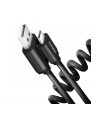 axagon BUCM-AM10TB Kabel Twister USB-C   USB-A, 0,6m, USB 2.0, 2.4A, ALU, PVC Czarny - nr 1