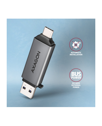 axagon CRE-DAC Czytnik kart zewnętrzny USB3.2 Gen 1 Type-C + Type-A SD/microSD