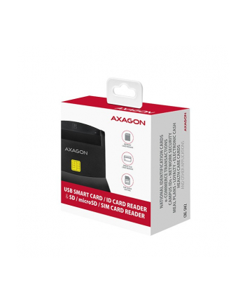 axagon CRE-SM2 Czytnik kart identyfikacyjnych ' SD/microSD/SIM USB