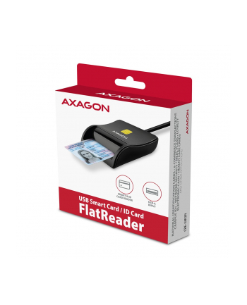 axagon CRE-SM3N Czytnik kart identyfikacyjnych USB, 1,3m kabel