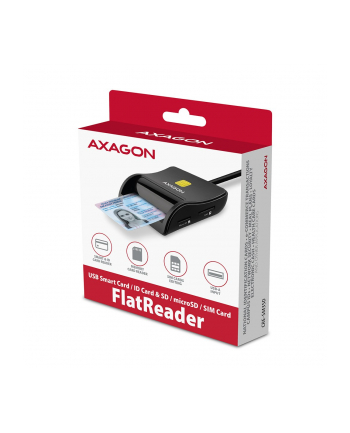 axagon CRE-SM3SD Czytnik kart identyfikacyjnych ' SD/microSD/SIM USB