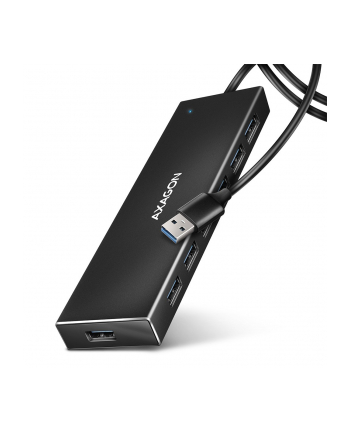 axagon HUE-F7A Hub 7-portowy USB 3.2 Gen 1 ALU FLAT, micro USB, 1m USB-A kabel