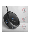 axagon HUE-P1AL Hub 4-portowy USB 3.2 Gen 1 ROUND, micro USB, 1.2m USB-A kabel - nr 5