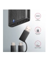 axagon EEM2-SB2 Obudowa zewnętrzna aluminiowa bezśrubowa USB-C 3.2 Gen 2 - M.2 NVMe / SATA SSD 30-80mm ALU pudełko czarne + USB-A - USB-C redukcja - nr 12