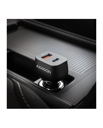 axagon PWC-PQ38 Ładowarka samochodowa PD ' QUICK 38W, 2x port (USB-A + USB-C), PD3.0/QC3.0/AFC/FCP/Apple