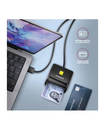 axagon CRE-SM3SD Czytnik kart identyfikacyjnych ' SD/microSD/SIM USB