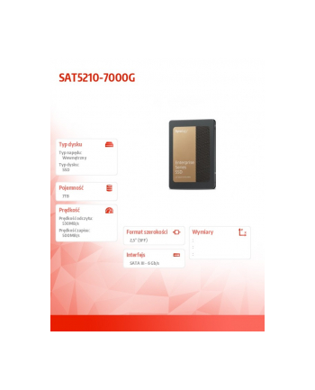 synology Dysk SSD SAT5210-7000G 7TB 2.5 cala 6Gb/s 7mm 5Y
