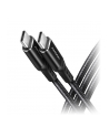 axagon Kabel BUCM-CM20AB USB-C USB-C 2.0, 2m, PD 60W, 3A, ALU, oplot Czarny - nr 19