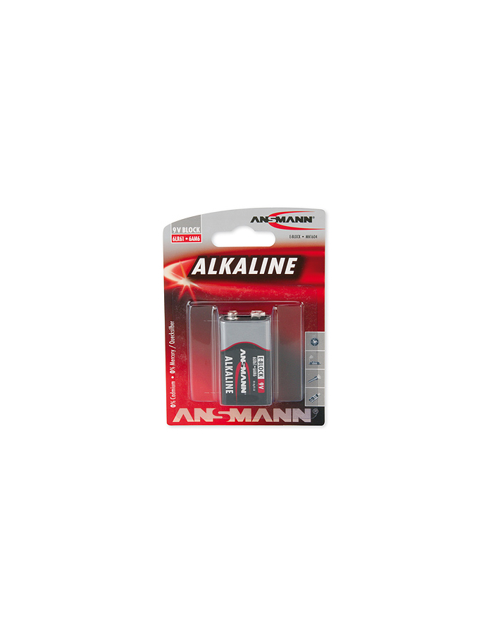 Bateria alkali RED 1xE-blok (LR9) główny