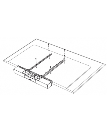 POLY Studio Display Mounting Kit holds the STUDIO above or below a monitor
