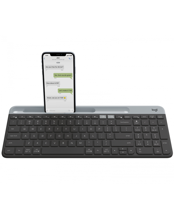 LOGITECH K580 Slim Multi-Device Wireless Keyboard - GRAPHITE - PAN - NORDIC główny