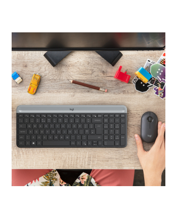 LOGITECH Slim Wireless Keyboard and Mouse Combo MK470 - GRAPHITE - CH - CENTRAL