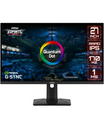 MSI G274QPF QD 27inch Rapid IPS WQHD 170Hz 1ms 300cd/m2 HDMIx2 DP USB Type C pivot