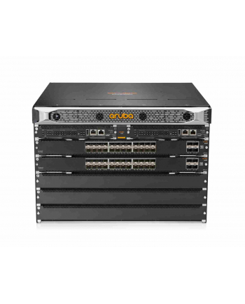 hewlett packard enterprise HPE Aruba 6410 v2 Switch 2 Management Module Slots 10 Line Module Slots 4 Power Supply Slots 4 Fan Tray Slots 12U w/o PSU