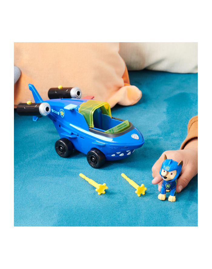 PAW PATROL / Psi Patrol zestaw Aqua Pups Pojazd rekin z figurką Chase'a 6066140 Spin Master główny