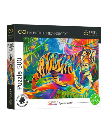 Puzzle 500el Color Splash! Tiger Encounter 37453 Trefl