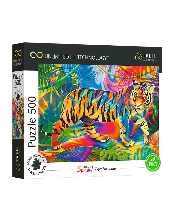 Puzzle 500el Color Splash! Tiger Encounter 37453 Trefl główny