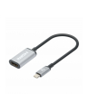 MANHATTAN 4K60Hz USB-C to HDMI Adapter USB 3.2 Type-C Male to HDMI Female Converter 15 cm cable length Aluminum Black - nr 11