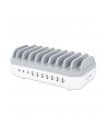 MANHATTAN 10-Port USB Charging Station 3x USB-C PD Ports up to 18 W/Port 7x USB-A Ports up to 12 W 2.4 A/Port 120 W Total White/Gray - nr 23