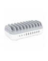 MANHATTAN 10-Port USB Charging Station 3x USB-C PD Ports up to 18 W/Port 7x USB-A Ports up to 12 W 2.4 A/Port 120 W Total White/Gray - nr 4