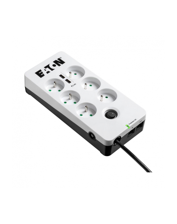 eaton Listwa antyprzepięciowa protection Box 6 Tel@ USB FR główny