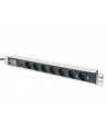 digitus Listwa zasilająca PDU 19' Rack, 7x gniazdo schuko, 2.0m, 1x wtyk unischuko, 16A, wł./wył., zabezpieczenie przeciążeniowe, profil aluminiowy - nr 12