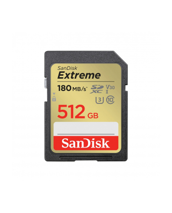 KARTA SANDISK EXTREME SDXC 512 GB 180/130 MB/s C10 V30 UHS-I U3 nr 2