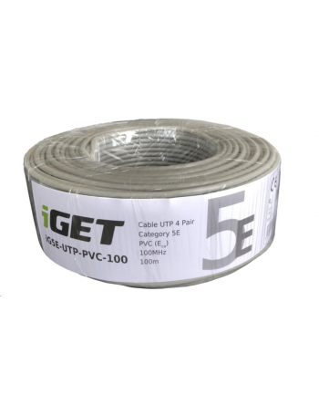 INNA   KABEL SKRĘTKA IGET UTP KAT.5E WEWN. DRUT 100M SZARY (IG5EUTPPVC100) SZARY (IG5EUTPPVC100) SZARY (IG5EUTPPVC100)