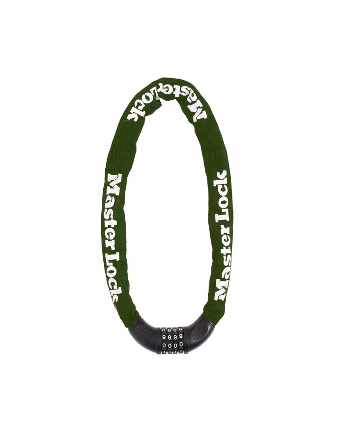 Master Lock 8028 Eurd Łańcuch Rowerowy Z Zamkiem Szyfrowym 150cm Zielony główny