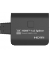 PREMIUMCORD  HDMI 2.0 MINI SPLITTER 1-2 PIGTAIL, ULTRA HD 4K@60HZ, FULL HD 1080P, HDCP 2.2, DOWNSCALER, OBUDOWA Z TWORZYWA SZTUCZNEGO, KOLOR CZARNY  ( - nr 4