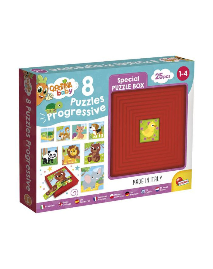 lisciani giochi Caczerwonyina baby Puzzle progresywne 8 Zwierzątka 95476 LISCIANI główny