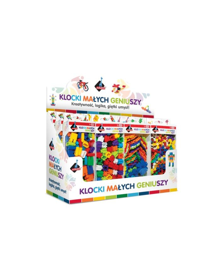 askato Klocki Małych Geniuszy display 4x3szt 118505 mix cena za 1 szt główny