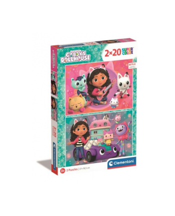 Clementoni Puzzle 2x20el Koci Domek Gabi. Gaby's Dollhouse 24802
