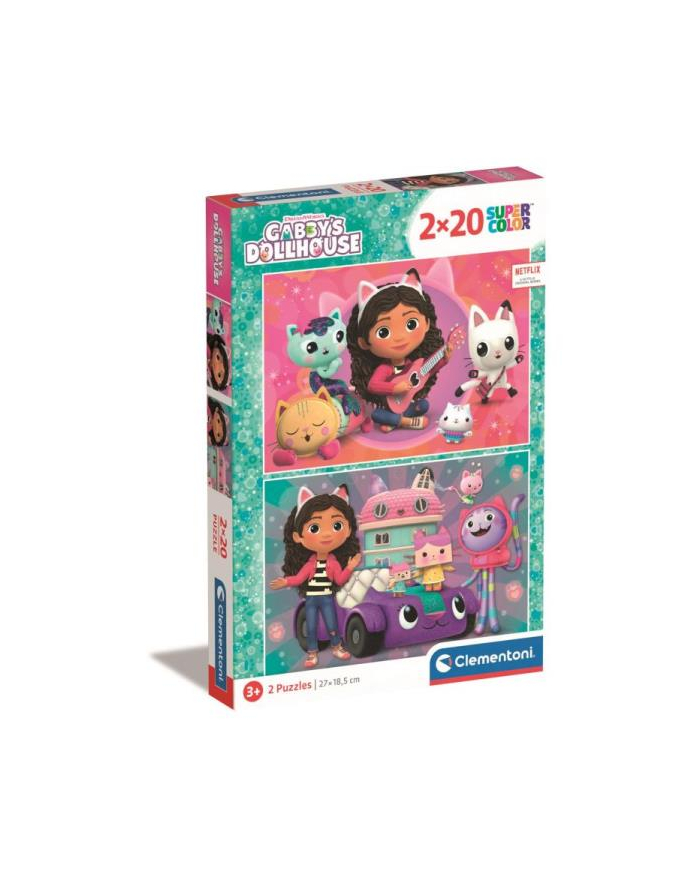 Clementoni Puzzle 2x20el Koci Domek Gabi. Gaby's Dollhouse 24802 główny
