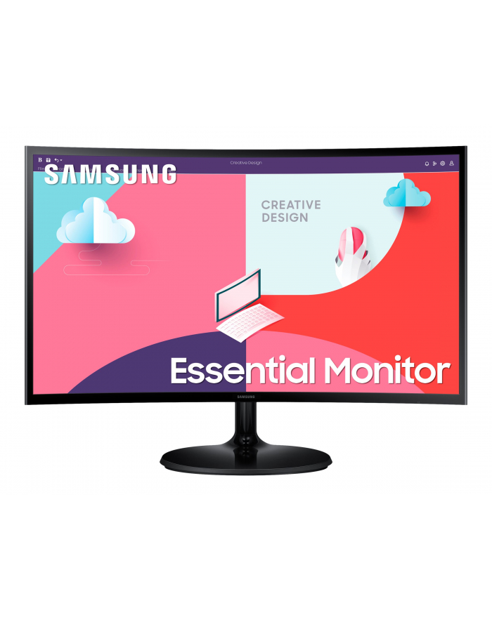 samsung Monitor 27 cali LS27C360EAUXEN VA 1920x1080 FHD 16:9 1xHDMI 1xDP 4 ms (GTG) zakrzywiony 2 lata d2d główny