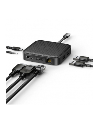 hyperdrive Mobilna stacja dokująca USB4 Czarna HDMI 8K/RJ45/USB-A/DisplayPort