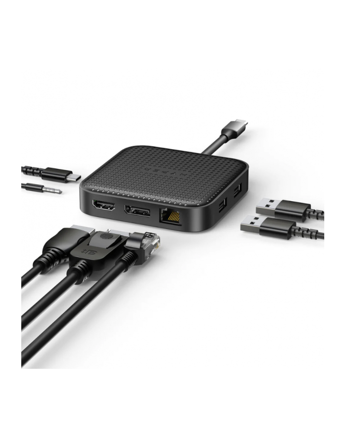 hyperdrive Mobilna stacja dokująca USB4 Czarna HDMI 8K/RJ45/USB-A/DisplayPort główny