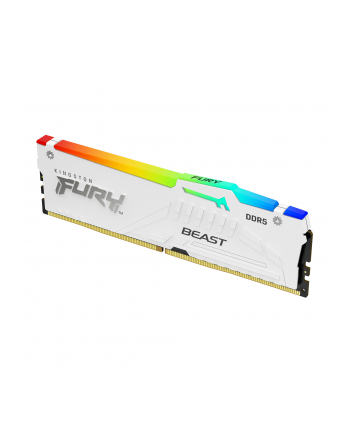 kingston Pamięć DDR5 Fury Beast RGB  16GB(1*16GB)/5200  CL40 Biała