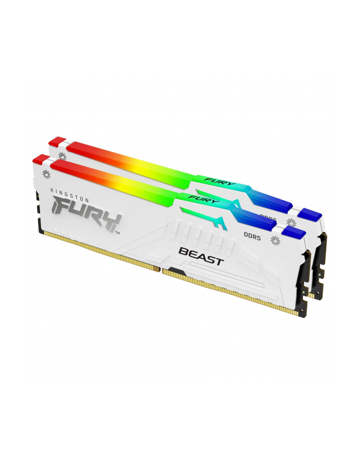 kingston Pamięć DDR5 Fury Beast RGB  64GB(2*32GB)/5200  CL40 Biała główny