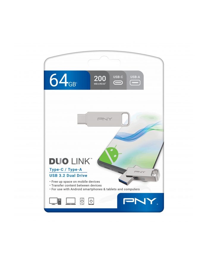 pny Pendrive 64GB USB 3.2 Duo-Link P-FDI64GDULINKTYC-GE główny