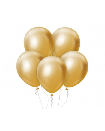 Balony chromowane B'amp;C 30 cm złoty 7 szt Godan