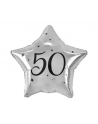godan Balon foliowy '';50''; gwiazda srebrna nadruk czarny 19''; FG-G50C - nr 1